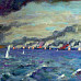 Бой крейсера «Варяг» с 14 японскими кораблями 27 января 1904 г. под Чемульпо. 2003. Холст, масло, 72х195